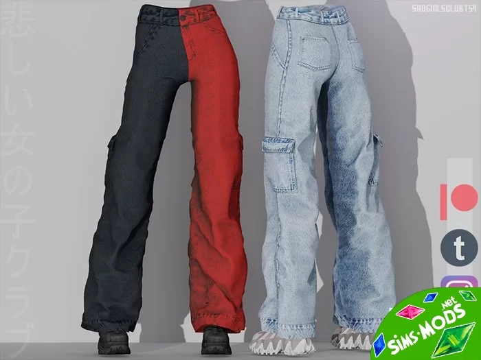 Джинсы Cargo pocket jeans