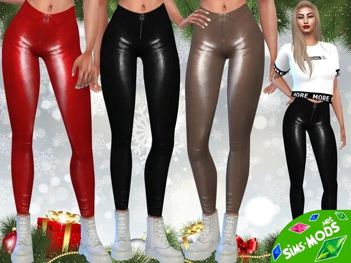 Леггинсы Female Leather Casual Pants