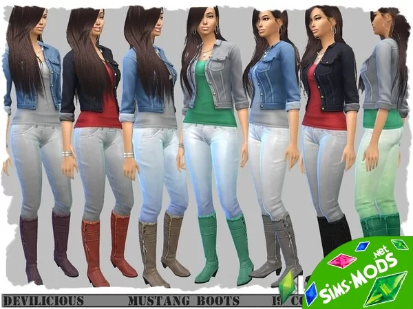 Сапоги Sims 4 - Mustang Boots