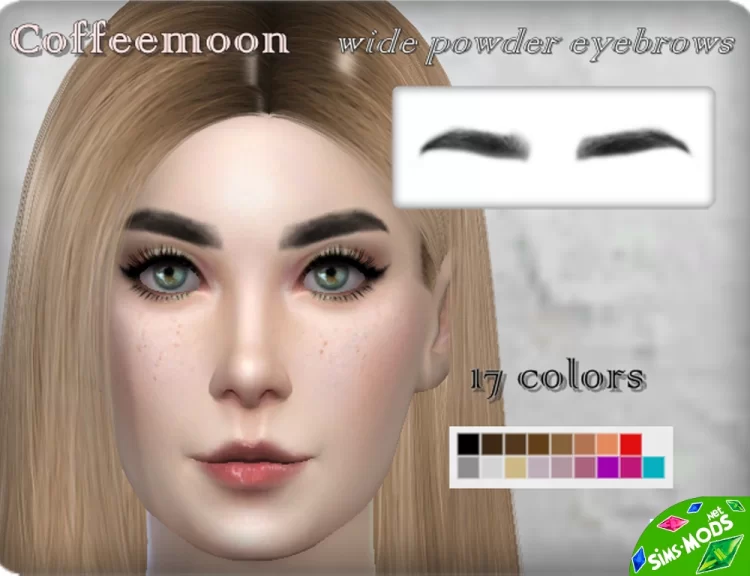 Wide powder eyebrows by Coffeemoon