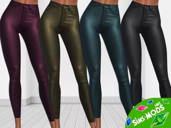 Брюки New Winter Trends Colorful Leather Skinny Pants