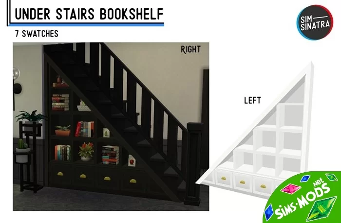 Книжная полка Under Stairs Bookshelf