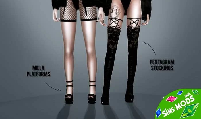 Milla Platforms & Pentagram Stockings от candycanesugary