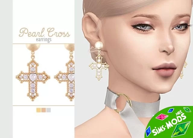 Серьги Pearl Cross от Waekey