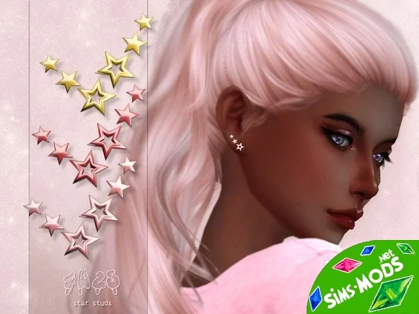 Серьги Star Studs от 4w25 Sims