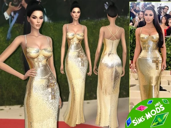 Платье Kim Kardashian от sims2fanbg