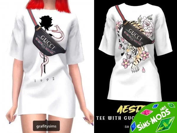 Футболка Aestra tee with gucci fanny pack