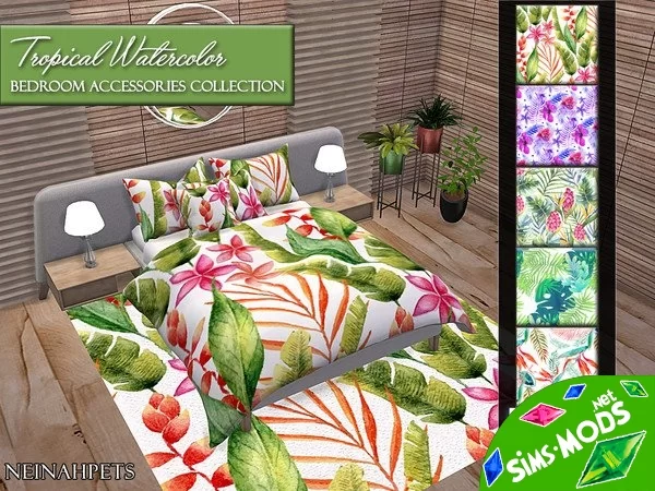 Декор Tropical Watercolor Bedroom Accessories