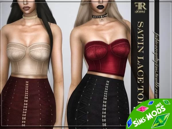 Топ Satin Lace от FashionRoyaltySims