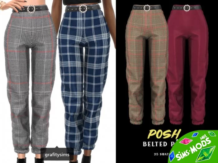 Брюки Posh belted pants от Grafity-cc