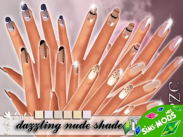 Dazzling nude shades nails