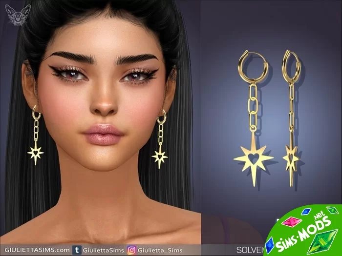 Серьги Solveig Drop Earrings