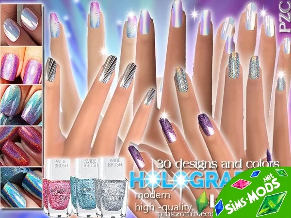 Holographic Nails от Pinkzombiecupcakes