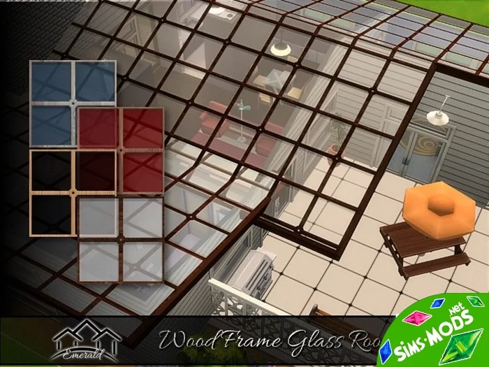 Крыша Wood Frame Glass Roofing