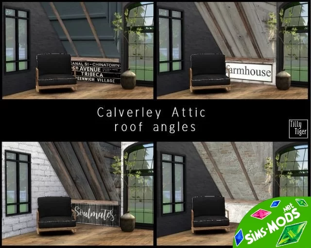 Потолок Calverley Attic roof angles