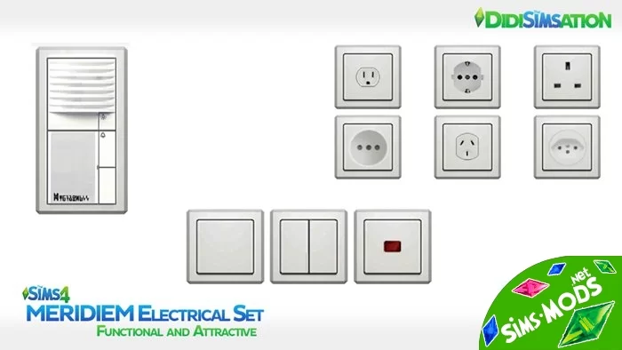 Розетки и выключатели MERIDIEM Electrical