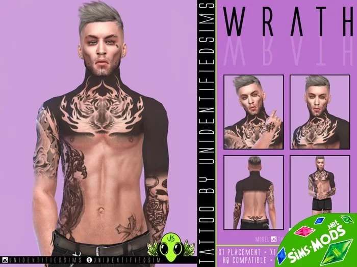 Тату Wrath Tattoo от unidentifiedsims