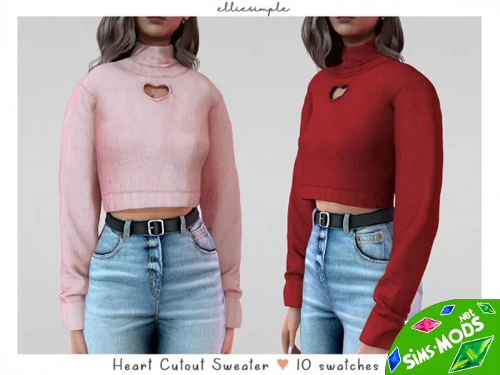 Свитер Heart cutout sweater