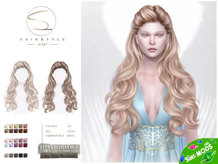 Прическа SIMythology Hairstyle 01