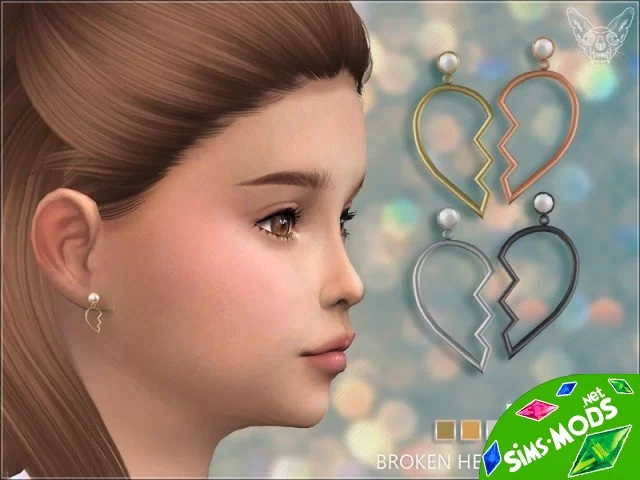 Серьги Broken Heart от GiuliettaSims