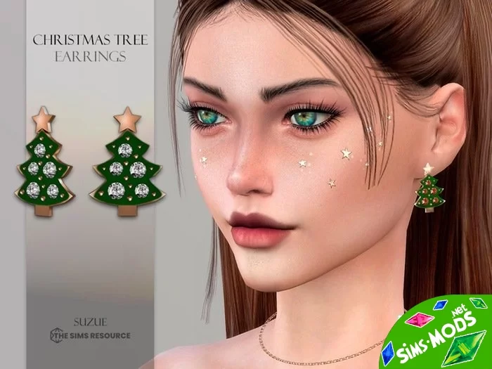 Серьги Christmas Tree Earrings