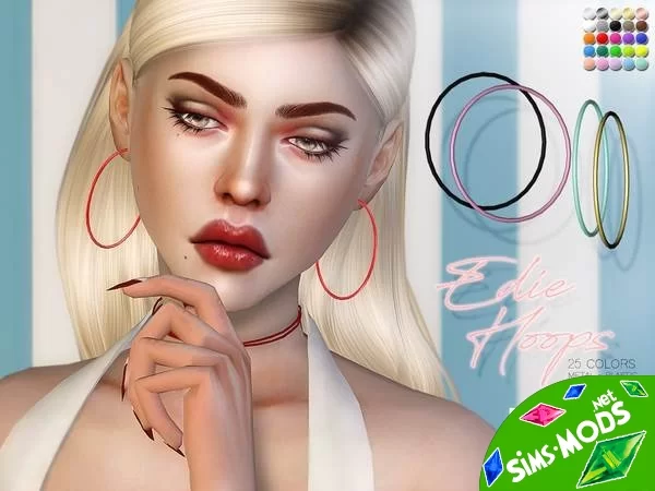 Серьги Edie Hoops от Pralinesims