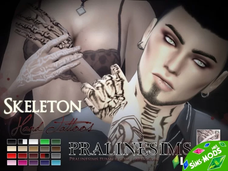 Skeleton Hand Tattoos от Pralinesims