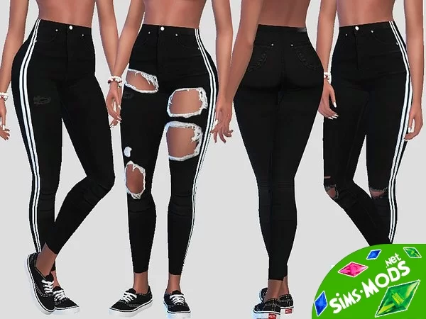 Джинсы Sporty Black Skinny от Pinkzombiecupcakes