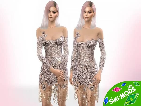 Платье Floral Transparent от sims2fanbg