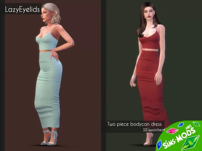 Платье Two Piece Bodycon Dress